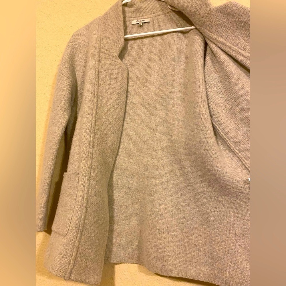Madewell Merino Wool Blend Spencer Sweater Open Front Cardigan Oversized Sz XXS - Picture 7 of 11